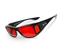 TrueDark Twilights Fitover - Gafas de bloqueo de luz azul para reducir la tensión ocular y el deslumbramiento UV para un mejor sueño, hombres y mujeres, pantalla de computadora, juegos, TV, teléfono,