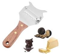 Trüffelhobel 1 Stück Cortadora de Trufas de Acero Inoxidable 1 Pieza Rayadores Para Cocina Mango de Madera, Para Cortar Trufas, Chocolate, Hogar, Cocina, Restaurante (modelo de diente de sierra)