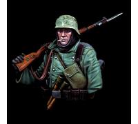 TRUEGRIS 1/10 Busto de Resina de Soldado alemán de la Segunda Guerra Mundial sin Pintar ni ensamblar //l7s2Z4