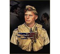 TRUEGRIS 1/10 Busto de Resina de Soldado Estadounidense de la Segunda Guerra Mundial sin Pintar ni ensamblar //l7s4Z21