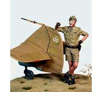 TRUEGRIS 1/32 Kit de Modelo de Resina de Soldado de la Fuerza aérea Alemana de la Segunda Guerra Mundial sin Pintar ni Montar (con Cola de avión) //o7r5J4