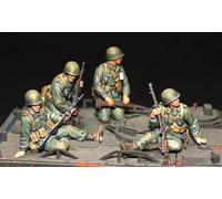 TRUEGRIS 1/35 Figuras de Resina de Soldados de la tripulación de Tanques estadounidenses de la Segunda Guerra Mundial sin Pintar ni ensamblar (4 Figuras, sin Tanque) //7Q5IX6S