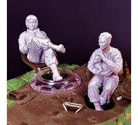 TRUEGRIS 1/35 Figuras de Resina de Soldados de la tripulación de Tanques estadounidenses de la Segunda Guerra Mundial sin Pintar ni ensamblar (2 Figuras, sin Tanque) //7Q8IX7S