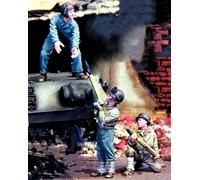 TRUEGRIS 1/35 Figuras de Resina de Soldados de la tripulación de Tanques estadounidenses de la Segunda Guerra Mundial sin Pintar ni ensamblar (3 Figuras, sin Tanque) //7Q6IX5S