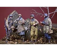 TRUEGRIS 1/35 Kit de Modelo de Resina de Soldados alemanes de la Segunda Guerra Mundial Modelos de Soldados de Resina sin Pintar ni ensamblar (4 Figuras) //s8e4J3