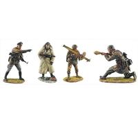 TRUEGRIS 1/35 Kit de Modelo de Resina de Soldados alemanes de la Segunda Guerra Mundial Modelos de Soldados de Resina sin Pintar ni ensamblar (4 Figuras) //s8e4J55