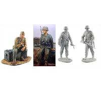 TRUEGRIS 1/35 Kit de Modelo de Resina de Soldados alemanes de la Segunda Guerra Mundial Modelos de Soldados de Resina sin Pintar ni ensamblar (4 Figuras) //s8e4J19