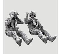 TRUEGRIS 1/35 Kit Modelo Resina Soldado Comando de helicóptero Estadounidense sin Pintar sin Montar (2 Personas sin aeronave) //l8X7J3