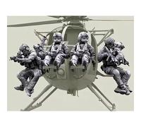 TRUEGRIS 1/35 Kit Modelo Resina Soldado Comando de helicóptero Estadounidense sin Pintar sin Montar (6 Personas sin aeronave) //l8X6J4