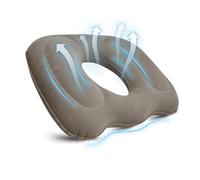 TRUEIN Cojín Hemorroides Inflable con Bomba, Cojín Coxis Ortopédico Donut para Aliviar el Dolor de la Rabadilla, Cojín de Asiento Ergonómico para Silla Oficina, Silla de Ruedas y Asiento de Coche