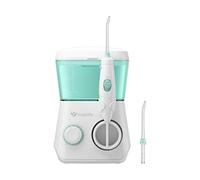 TrueLife AquaFloss Station - Irrigador bucal eléctrico para una higiene dental perfecta, depósito de agua de 600 ml, ducha de dientes, 10 niveles de presión, limpiador interdental, filtro de agua, 2 boquillas en el paquete