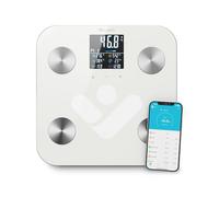 TrueLife FitScale W6 BT - Báscula de diagnóstico personal con Bluetooth, medición con análisis de impedancia bioeléctrica, 19 índices corporales medibles, pantalla LCD a color, hasta 8 usuarios,
