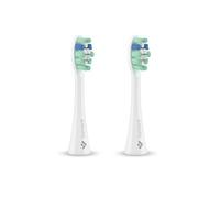 TrueLife SonicBrush Clean-Series Cabezales de repuesto estándar de 2 unidades, sin BPA, eliminación de placa y cuidado dental (cepillos de repuesto blancos)