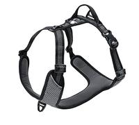 Truelove Arnés para Perro Reflectante Ajustable No Tire Mascota Chaleco Durable Viaje en Coche al Aire Libre TLH6071(Negro,XS)