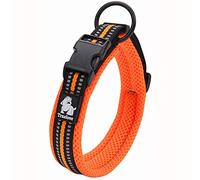 Truelove collar de adiestramiento para perro tlc5011 reflectante Premium DuraFlex hebilla en Nylon mascota perro collares en naranja, alto grado en Nylon No Choke collares básico ahora disponibles.