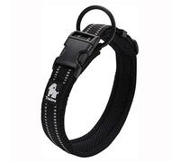 Truelove collar de adiestramiento para perro tlc5011 reflectante Premium DuraFlex hebilla en Nylon mascota perro collares en negro, alto grado de nailon no Choke collares básico ahora disponibles