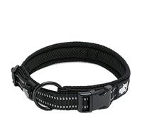 Truelove collar de adiestramiento para perro tlc5011 reflectante Premium DuraFlex hebilla en Nylon mascota perro collares en negro, alto grado de nailon no Choke collares básico ahora disponibles