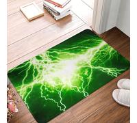 Trueno Verde Brillante Felpudo De Entrada Secado Rápido Felpudos Lavable Alfombra Exterior para Jardín Pasillo Ducha 40X60Cm