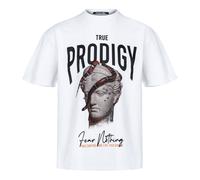 trueprodigy Camiseta 'Jamie' gris / negro / blanco L gris / negro / blanco