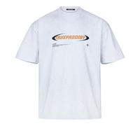 trueprodigy Camiseta 'Ravi' gris moteado / naranja / negro S gris moteado / naranja / negro