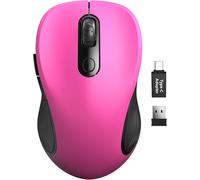 Trueque Ratón inalámbrico para laptop, mouse ergonómico de computadora de 2.4 GHz con botones traseros y adelante, DPI de 3 niveles, 6 botones, mouse óptico inalámbrico USB para Windows, Chromebook,