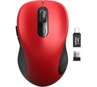 Trueque Ratón inalámbrico para laptop, mouse ergonómico de computadora de 2.4 GHz con botones traseros y adelante, DPI de 3 niveles, 6 botones, mouse óptico inalámbrico USB para Windows, Chromebook,