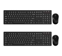 Trueque - Teclado y mouse inalámbricos, 2.4 GHz, inalámbrico, mouse USB de tamaño completo, batería de larga duración, sin retrasos para computadora, laptop, PC, Windows, Mac, Chrome OS (paquete de 2,