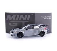 Truescale Miniatures MINI GT 1/64 Honda Civic Type R 2023 Sonic Gray Pearl Mango izquierdo, producto terminado, MGT00659-L