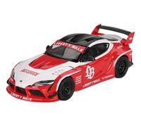 Truescale Miniatures Mini GT MGT01103-L - Toyot. GR Supra LB-Works Red & White 2025 - Escala 1/64 - Coche en Miniatura