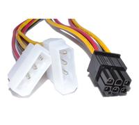 TrueWay 6 Pines PCI Express Energía Adaptador Cable a 2 x Molex LP4 Cable