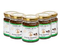Trufas Negras Spartacus Conservadas en Aceite de Oliva Virgen Extra - Condimento Gourmet Perfecto para Pizza, Pasta, Ensaladas, Patatas, Carne y Huevos - Vegano y Sin Gluten (Trufas Picadas 450g)