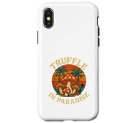 Truffle In Paradise Funny Mushroom Foraging Retro Carcasa para iPhone X/XS