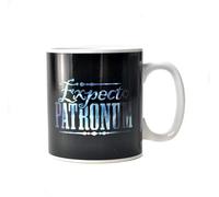 TruffleShuffle Taza con color cambiante al calor con modelo Expecto Patronum de Harry Potter, 400 ml, Color Negro