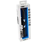 Truflo Micro 4 - Mini Bomba de Aire para Presta y Schrader (Cabeza Flexible), Color Plateado y Negro