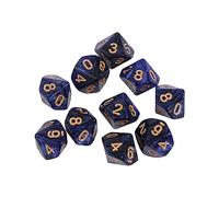 Trufolxiaz 10pcs Poliédrico Dados Dados D10 Dices RPG Dados Juego Juego Tablero Suministros Juego Tablero