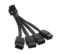 Trufolxiaz 12 Cm/4.72in PCI Express GPU Línea 16PIN Male A 4x8pin Cable Alimentación Tarjeta Gráfica Femenina para RTX4090 RTX4080 PCIe 5.0 Cable Suministro Alimentación PCIe