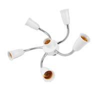 Trufolxiaz E27 Splitter 3/4/5/6 Cabezas LED Base Ajustable Soporte LED Adaptador Controlador Convertidor Contador Iluminación Accesorio Ajuste Bombilla Ajuste Splitter