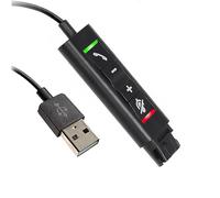 Trufolxiaz VoiceJoy Conector Adaptador USB Cable Encelección Ruido Canceling Mute Mute Volumen 3 Indicadores LED Cable Gestión Interfaces Auriculares Adaptador Tarjeta Sonido USB
