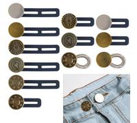 Trukafie 12 Piezas extensor de cintura,Extensor de botón,juego de extensores de botones para faldas de jeans,pantalones,maternidad,camisas