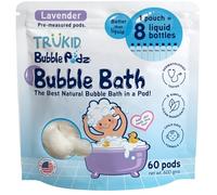 TruKid Bubble Podz - Baño de burbujas para niños, niños pequeños y bebés, bomba de baño suave y refrescante sin lágrimas para piel sensible con hidratantes naturales, no tóxico, pH equilibrado, aroma