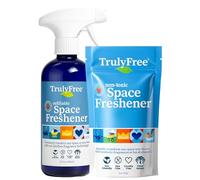 Truly Free Kit de iniciación de ambientador espacial, aceite esencial de citronela, ambientadores de coche y aire para el hogar, eliminador de olores natural, botella de spray de 16 onzas, 1 recambio
