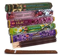 TRUMIRI Varillas de incienso Paquete variado #13: 5 fragancias (jazmn egipcio, cereza, jazmn, lila, manzanilla, violeta) 100 varillas (20 de