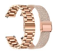 TRUMiRR Compatible con Garmin Vivomove Trend/Venu Sq 2 Music/Venu/Sq Music/Venu 2 Plus 43mm/Vivomove Sport/Vivoactive 5 3 Correa,Correa de reloj de metal de acero inoxidable tejido de malla Correa