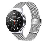TRUMiRR Compatible con Xiaomi Watch S1/S1 Active/Xiaomi Mi Watch Correa, 22mm Correa de Reloj de Acero Inoxidable de Malla Tejida para Xiaomi Watch S1/S1 Active/Xiaomi Mi Watch
