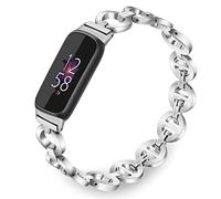 TRUMiRR Frauen Pulsera Compatible con Fitbit Luxe Correa de Reloj, Acero Inoxidable Metal Reloj Pulsera Joyería Deportes Pulsera Correa de Repuesto para Fitbit Luxe Fitness Tracker