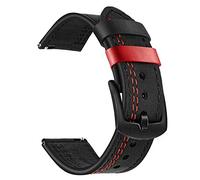 TRUMiRR Para Samsung Galaxy Watch3 45mm/Galaxy Watch 46mm Banda de reloj, 22mm Banda de cuero genuino de doble color Pulsera de pulsera de liberación rápida para Gear S3 Classic/Frontier