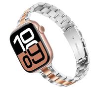 TRUMiRR Reemplazo para Apple Watch Series 8 7 41mm/SE Pulsera Mujer Starlight,Pulsera Delgada de Acero Inoxidable Reemplazo del cinturón Femenino para iWatch SE Series 8 7 6 5 4 3 2 1 41mm 40mm 38mm