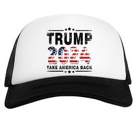 Trump 2024Republican American Flag Gorra De Béisbol Unisex Blanca Negra White Black Baseball Cap