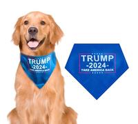 Trump - Bandana para perro, bandanas transpirables para mascotas, bufanda triangular para mascotas Take America Back, bandana de Trump con bandera estadounidense para perros medianos y grandes