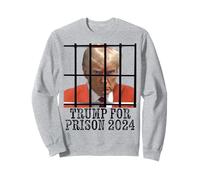 Trump For Prison 2024 Mono Naranja Mugshot Elección Divertida Sudadera